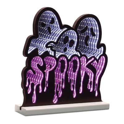 Ghost Infinity Light Halloween Table Decor LED Glowing Ghosts for Fun Indoor Halloween Vibe