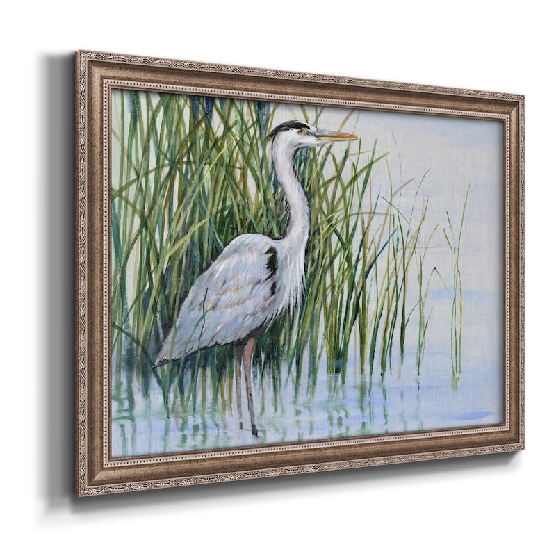 Heron in the Marsh I Premium Framed Canvas- Ready to Hang