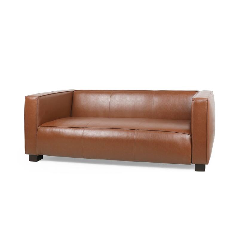 Modern 3-Seater Smooth Fabric Upholstery Sofa, Tuxedo Design, and Durable Birch Wood Legs for Sophisticated Comfort