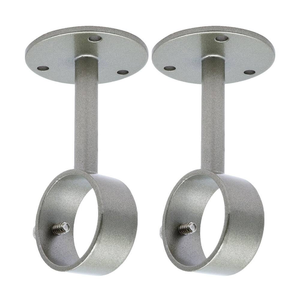 Meriville Ceiling-Mounted or Wall-Mounted Curtain Rod Brackets, for up to 1 ¼" Diameter Drapery Rods, 2 PCs