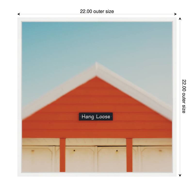 Kate and Laurel Hang Loose by Laura Evans Framed Canvas Wall Art Print