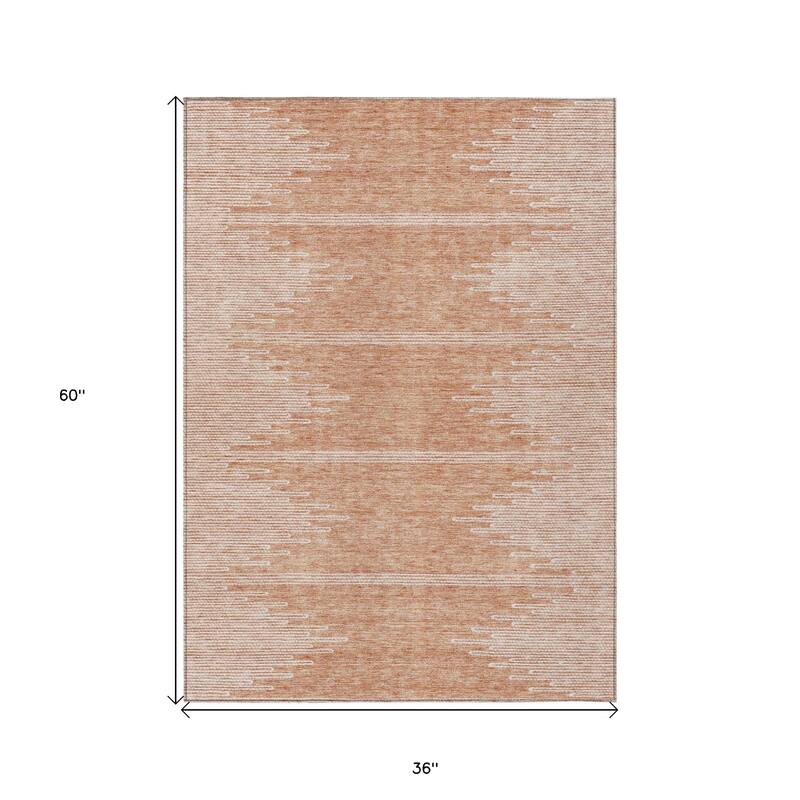 HomeRoots Abstract Transitional Rectangle Outdoor Rug