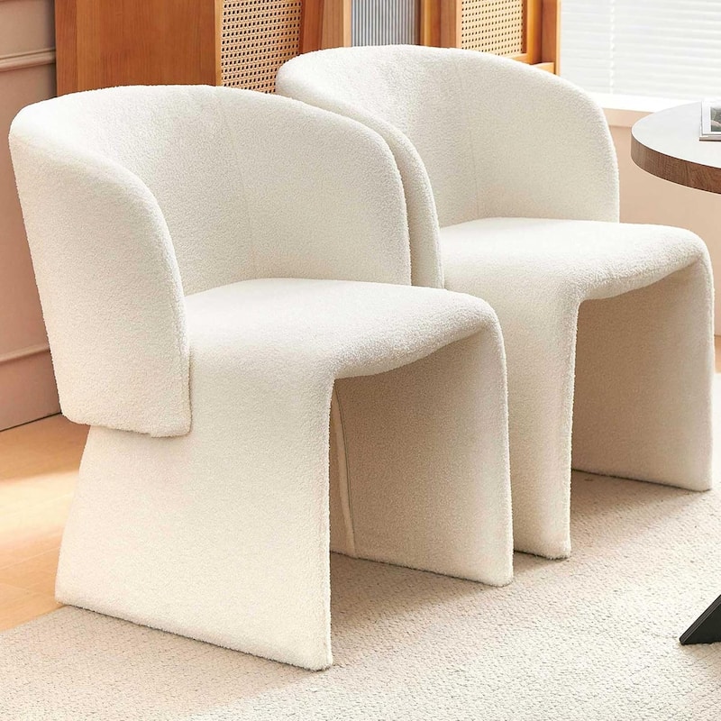 Howtai Barrel Dining Sofa Chairs Upholstered-Fully Wrapped