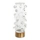 preview thumbnail 1 of 2, Uttermost 18182 Aura 15" Tall Glass and Iron Vase Brushed Brass / Clear