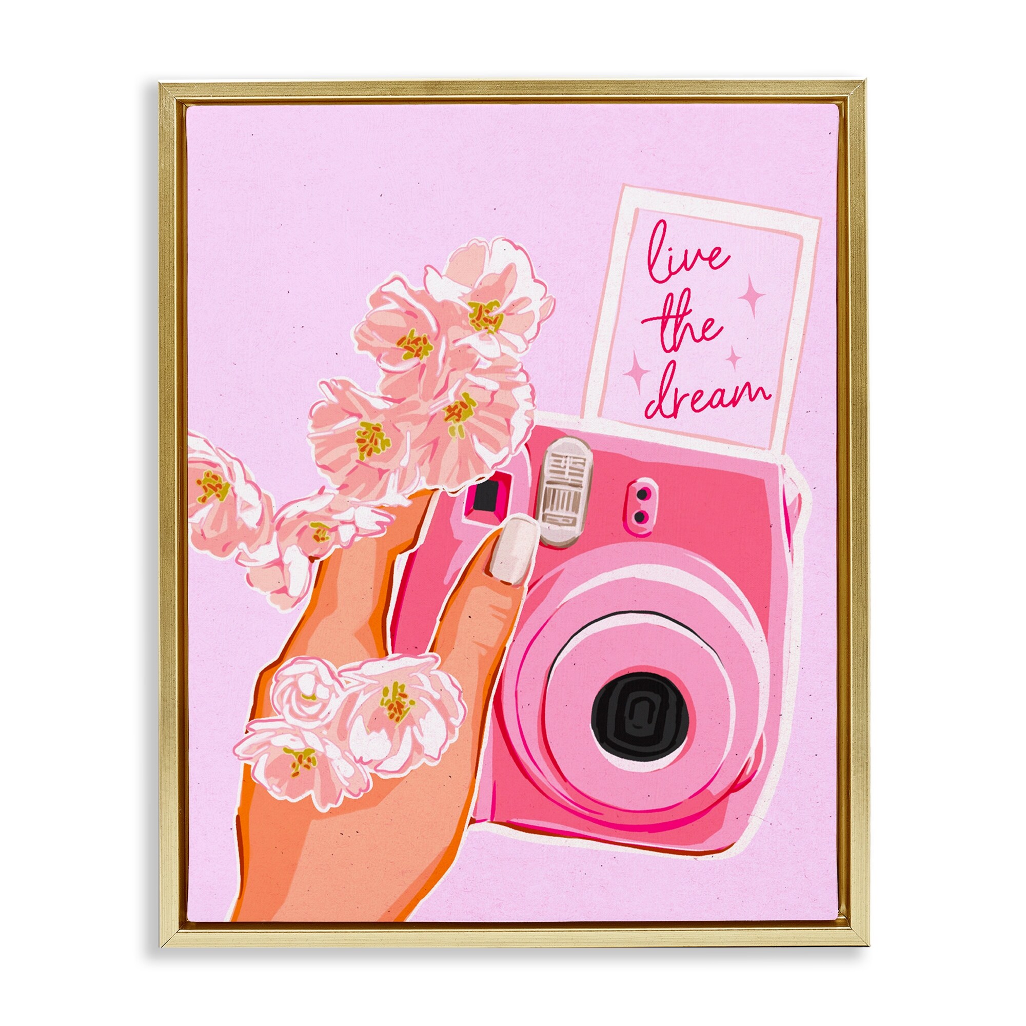Stupell Live The Dream Camera Framed Floater Canvas Wall Art Design By Ziwei Li