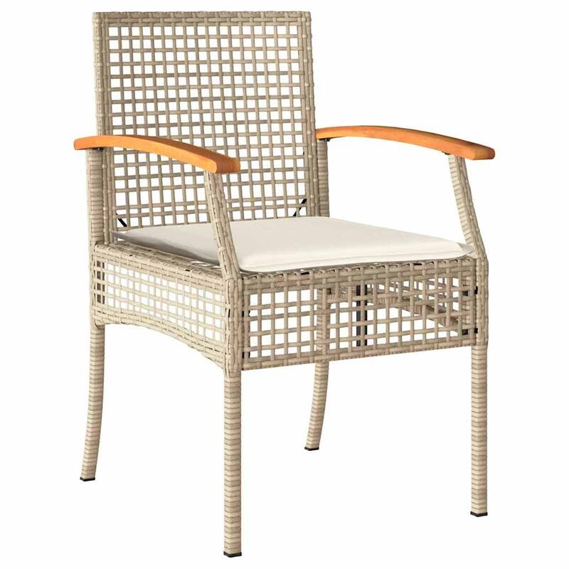 vidaXL Garden Dining Set poly rattan