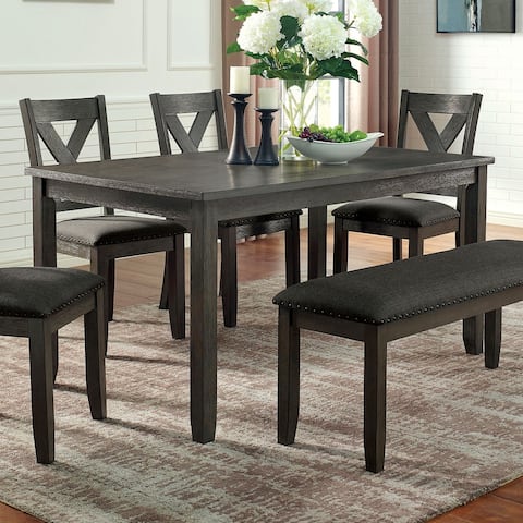 Furniture of America Blye Farmhouse Grey 60-inch Dining Table