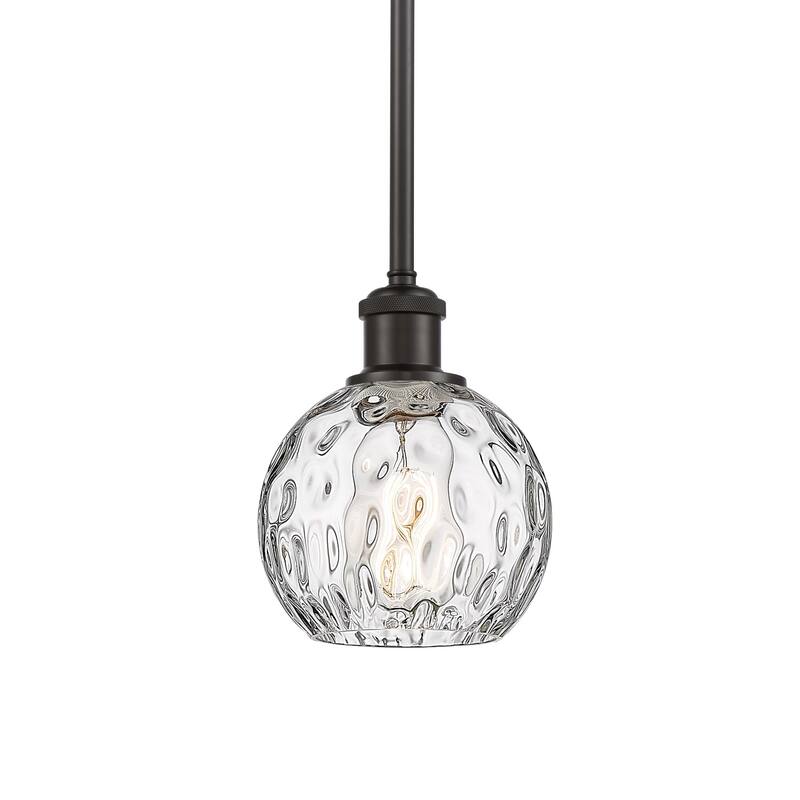 Innovations Lighting 516-1S-8-6 Athens Pendant Athens 6" Wide Mini - Oil Rubbed Bronze / Clear Water Glass
