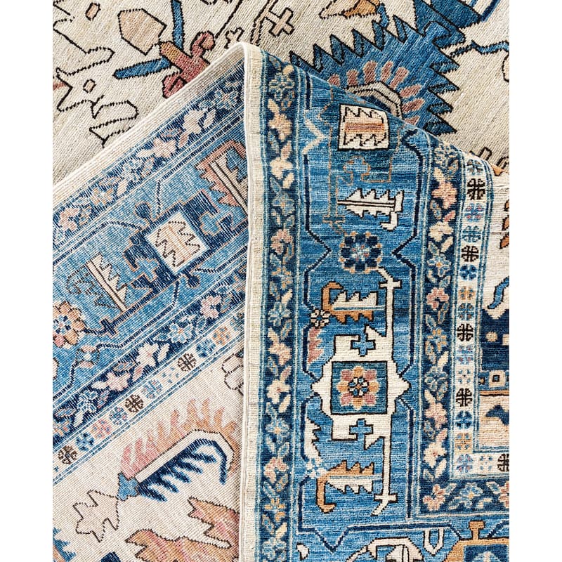 Serapi One-of-a-Kind Hand-Knotted Area Rug - Ivory - 8' 11" x 11' 10"