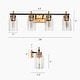 preview thumbnail 18 of 16, Modern Black Gold 2/3/4-Light Bathroom Vanity Lights Linear Wall Sconces for Powder Room