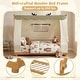 preview thumbnail 12 of 18, Gymax Twin Size House Floor Bed w/ TentWood Bed Frame w/ Roof Window &