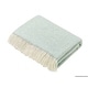 preview thumbnail 7 of 14, Merino Lambswool Throw Blanket - Herringbone Pattern, Made in England Eucalyptus