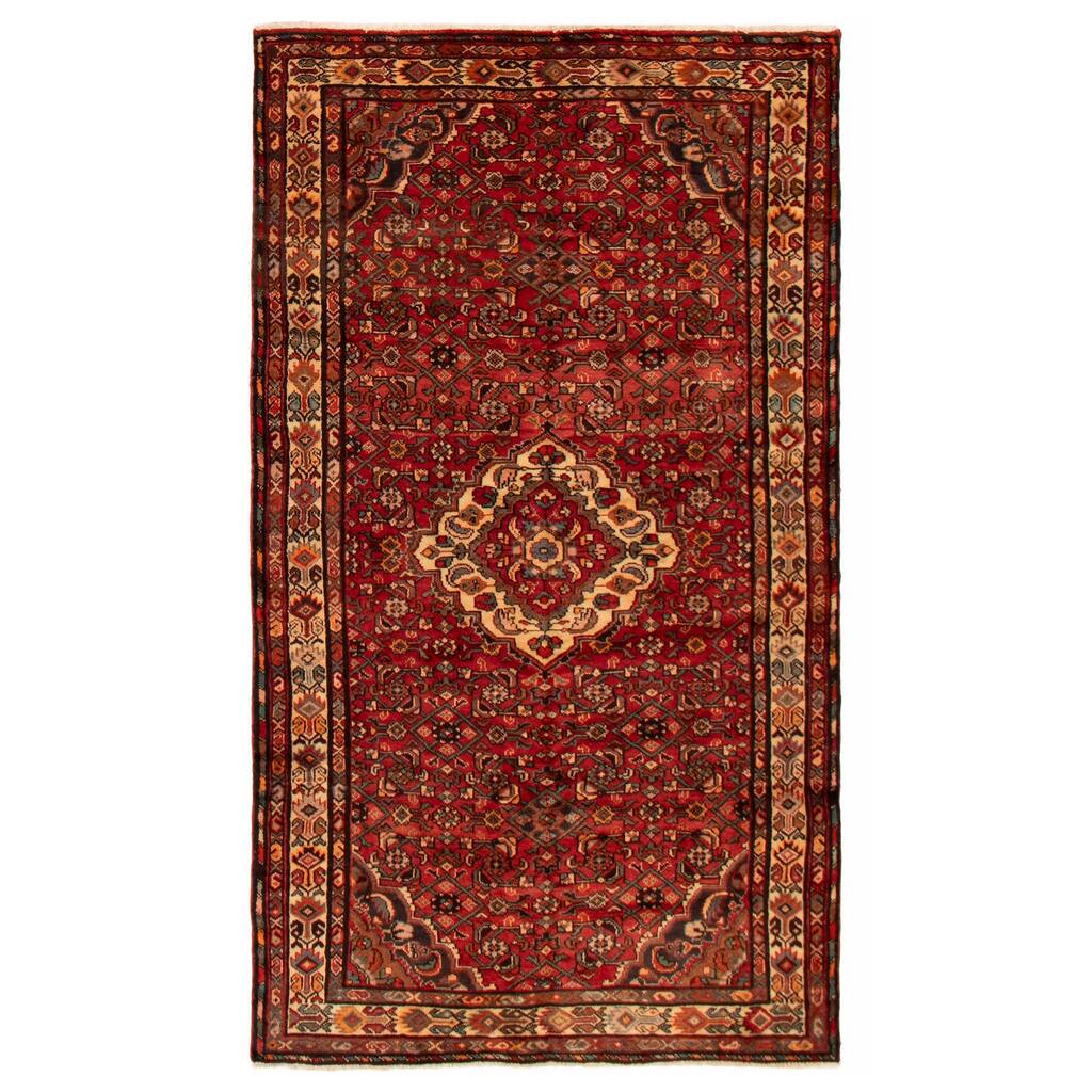 ECARPETGALLERY Hand-knotted Andelz Red Wool Rug - 4'7 x 8'2