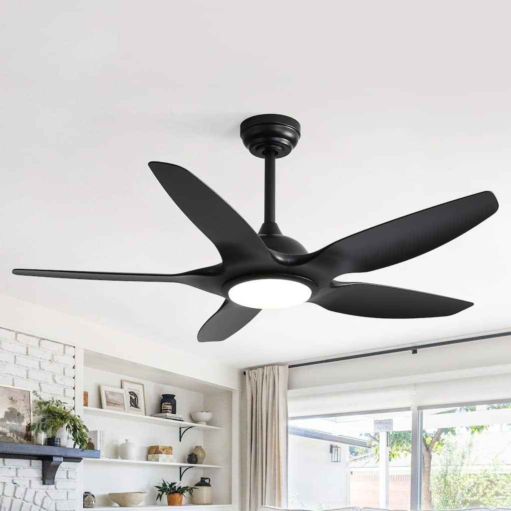 Sofucor 48 Inch Propeller Ceiling Fan with Light and Remote,Dimmable Memory LED - Quiet DC Motor,6 Speeds 5500CFM High Velocity
