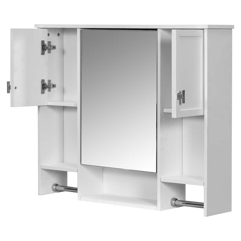 Bathroom Vanity with Top Sink,Mirror Cabinet with Towels Bar