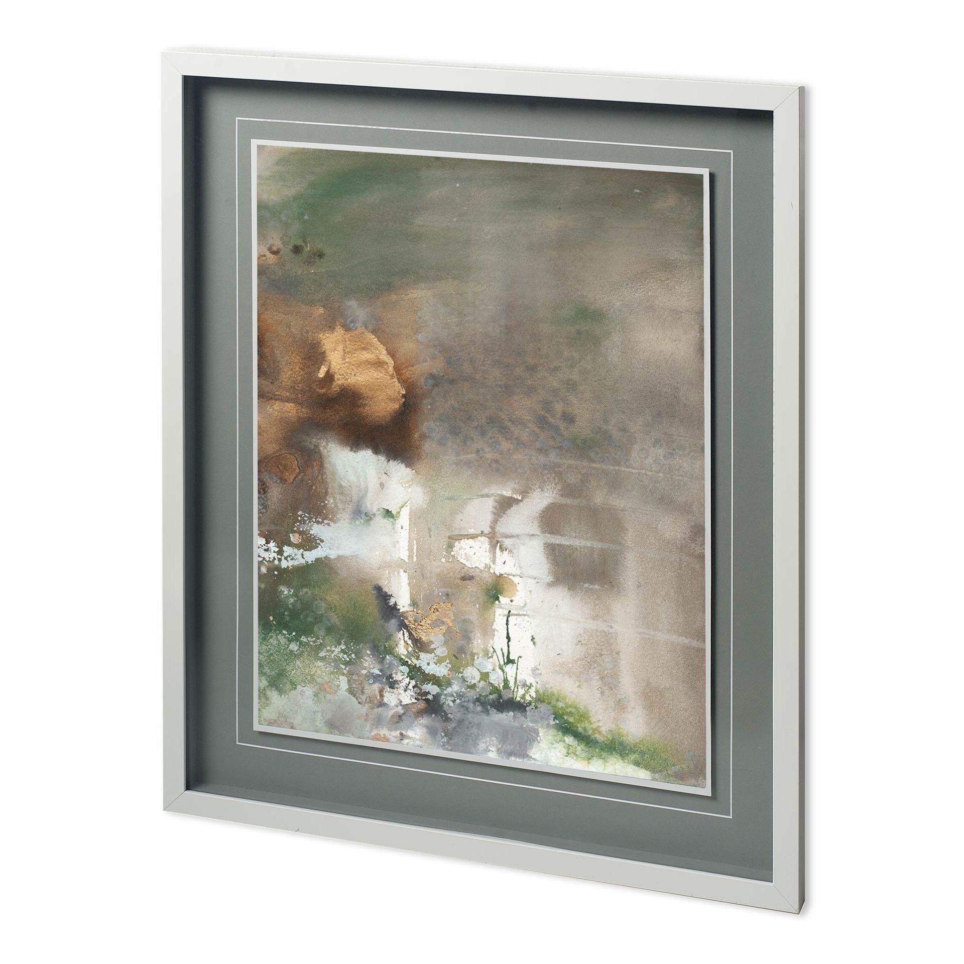 Mercana Canyon Seasons II by Joyce Combs a Hand Embellished Textured Framed Art Print Matted under Glass