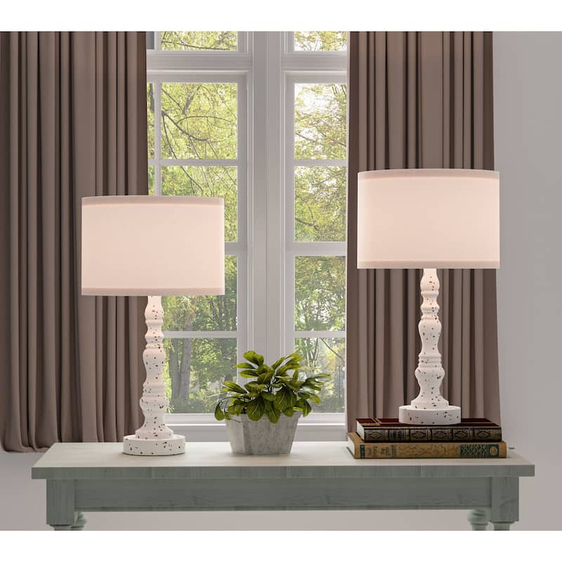 2 Set Retro Side Table Lamps Bedside Lamp Nightstand Lamps