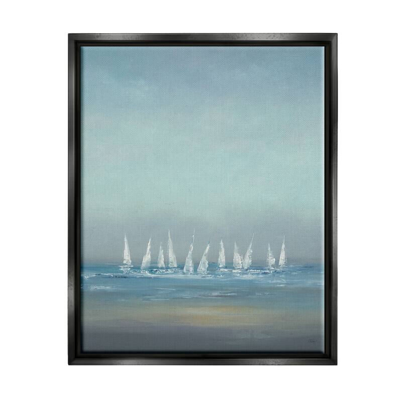 Stupell The Regatta Abstract Seascape Floater Frame - Blue