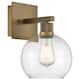 Option Antique Brushed Brass / Clear Glass