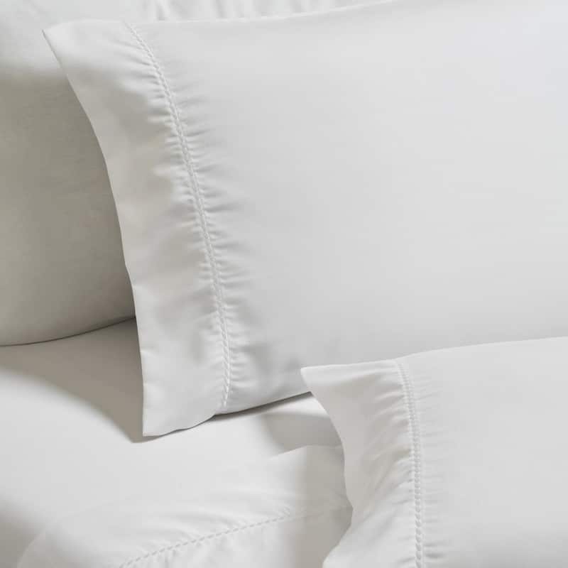 Superior Imperia Cotton Blend Embroidered 600 Thread Count Pillowcases, Set of 2