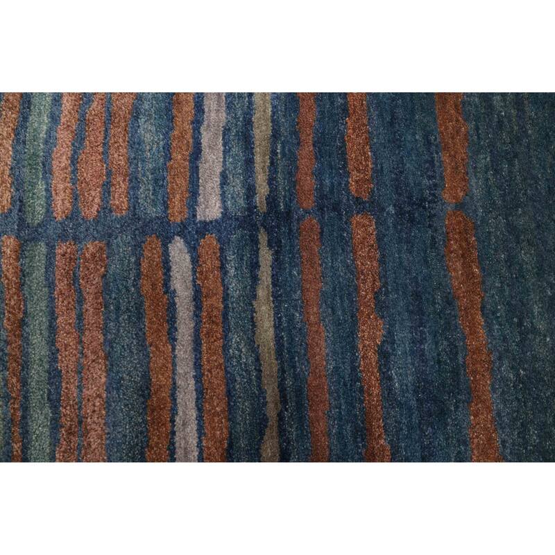 ECARPETGALLERY Hand-knotted Peshawar Ziegler Dark Blue Wool Rug - 4'11 x 7'11