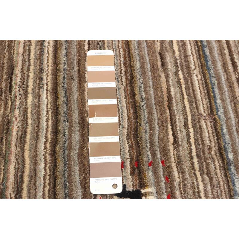 ECARPETGALLERY Hand Loomed Kashkuli Gabbeh Brown Wool Rug - 3'1 x 4'8