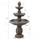 preview thumbnail 7 of 5, Grey Stone-Finish 3-Tier Pineapple Outdoor Fountain