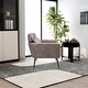 preview thumbnail 14 of 23, Classical Loveseat Small Sofa Small Mini Room Suede Couch Two-seater Armchairs with 2 Throw Pillows and Metal Legs