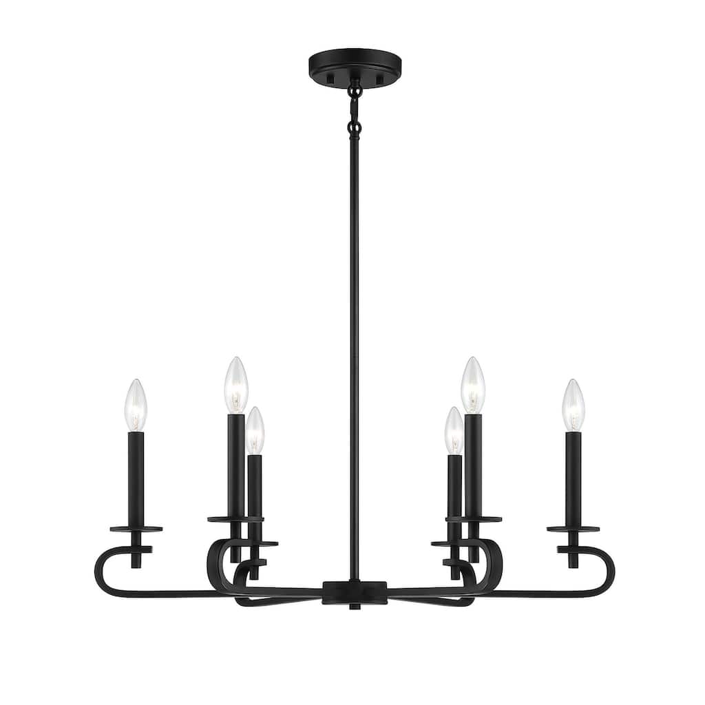 Savoy House Torino 6 Light 28" Wide Taper Candle Chandelier