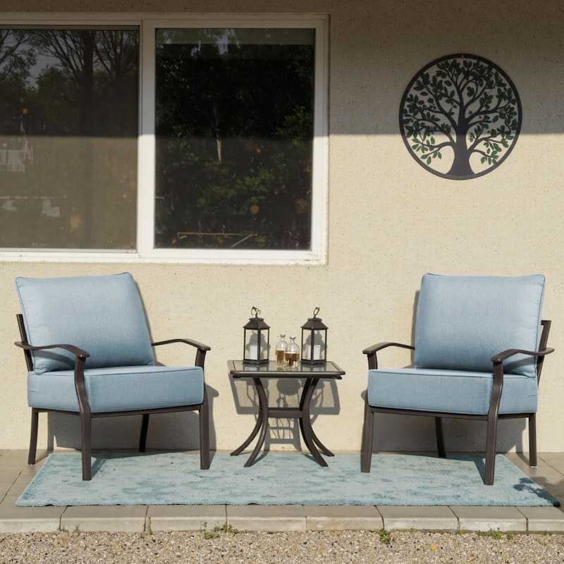 22" W x 24" D x 6" T Water & Fade Resistant Outdoor Lounge Chair Replacement Cushion Set