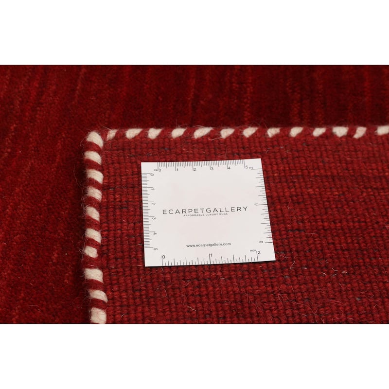Kashkuli Gabbeh Red Rug 6'7" x 6'7" - 6'7 x 6'7