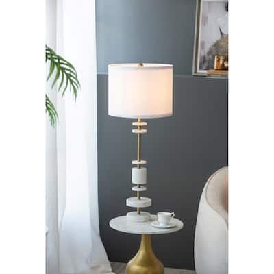 A&B Home Table Lamp with Marble Accents