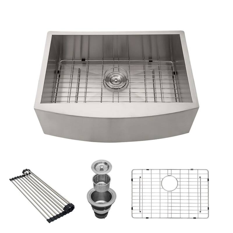 Kichae Farmhouse Kitchen Sink 24 Inch Stainless Steel Apron Sink - 24"x21"