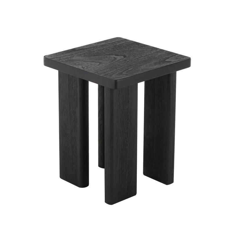 Wood Handmade Heart Inspired Accent Table - Black - Roche River Decor