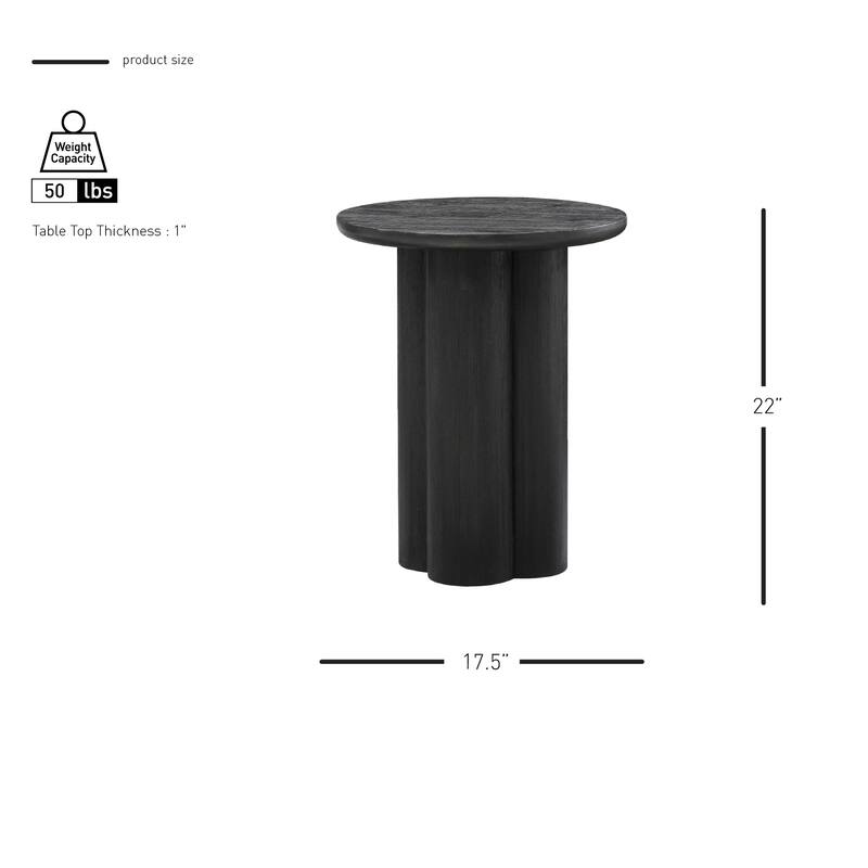 NPD Furniture Mayville Solid Wood Side Table
