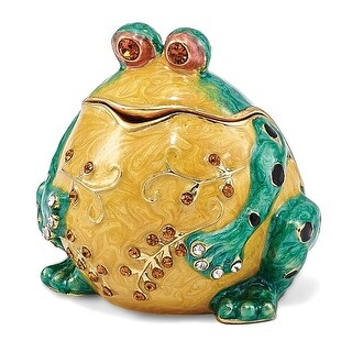 Bejeweled Enameled & Crystal Bubba The Bullfrog Trinket Box Bejeweled Enameled & Crystal Bubba The Bullfrog Trinket Box
