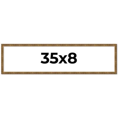 35x8 Frame Gold Kingsley Distressed Solid Wood Picture Frame Width
