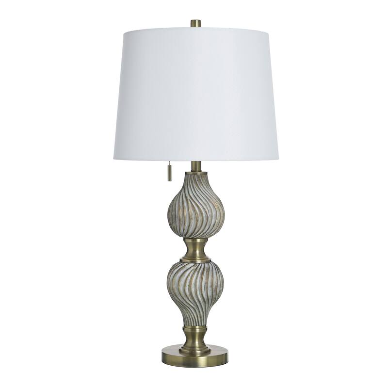 StyleCraft Rowan Table Lamp - Ash, White