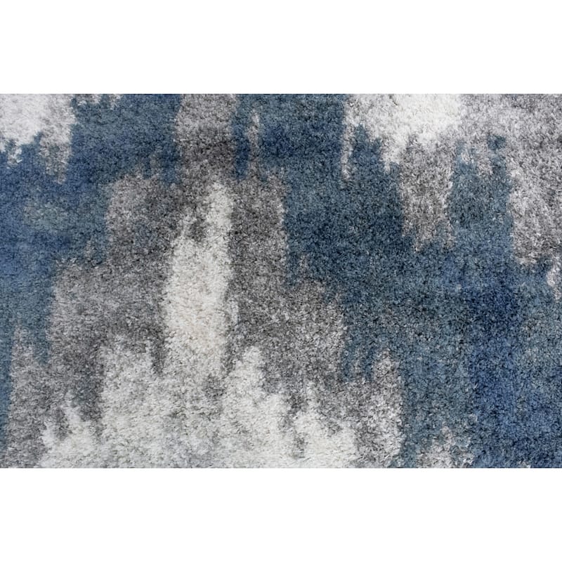 Noori Rug Lux Emma Casual Ikat Pattern 2-inch Thick Shag Rug