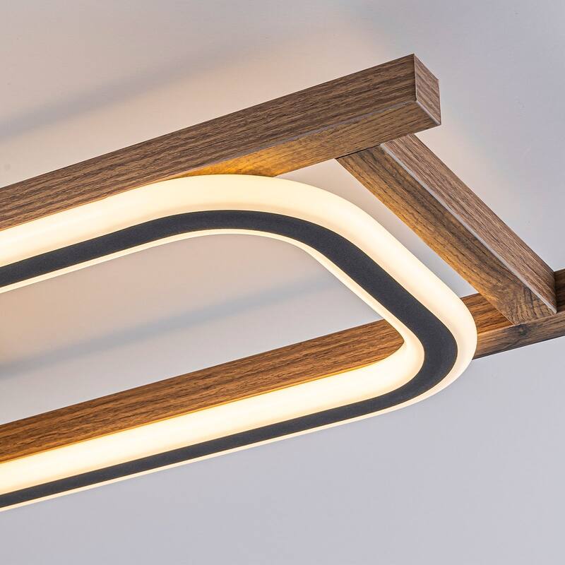Modern Farmhouse Rectangle LED Semi Flush Mount