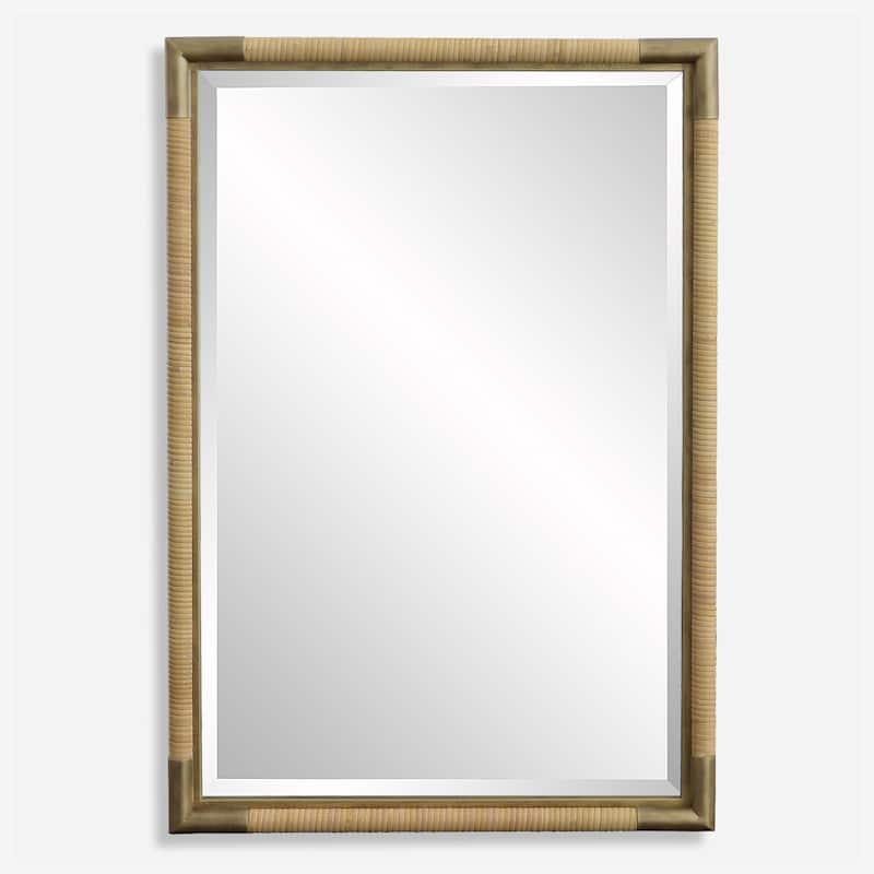 Uttermost 09934 Kampar 21-3/4"W x 31-1/2"H Rectangular Beveled Accent - Bronze