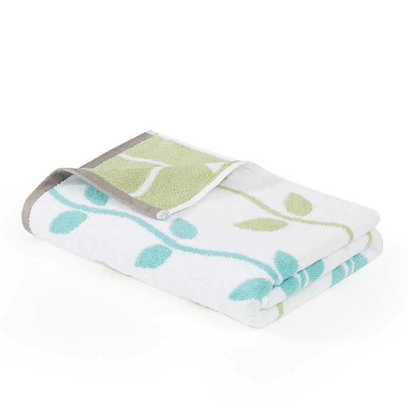 Modern Threads 6-Piece Yarn Dyed Organic Vines Towel Set
