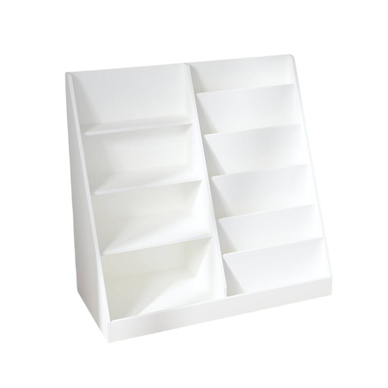 Multifunctional 4 Tier Wooden Kids Book Shelf with Bookcase Display