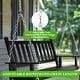 preview thumbnail 27 of 38, VEIKOUS 4 ft. Outdoor Wood Hanging Patio Porch Swing with Chains for 2 Person