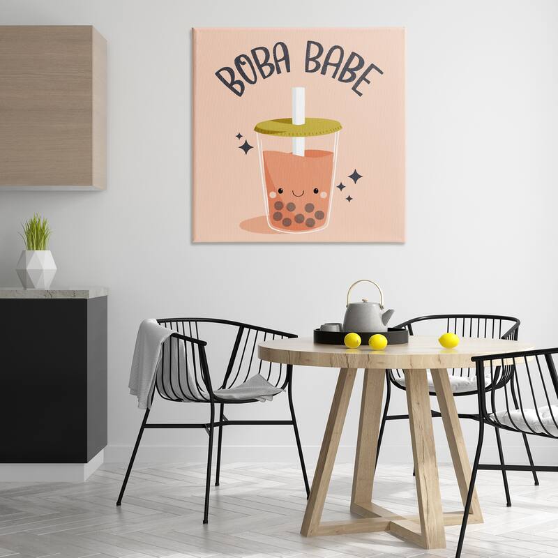 Stupell Boba Babe Bubble Tea Canvas Wall Art Design By Sarah Hickman