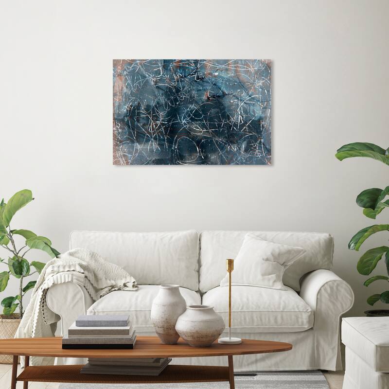 Wynwood Studio Canvas Abstract Blue Dreamer Blue and Modern & Contemporary Wall Art Canvas Print - 20 x 30