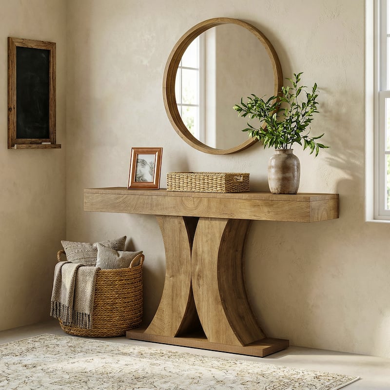 59" Farmhouse Console Table for Living Room, Hallway, Entrance
