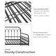 preview thumbnail 16 of 16, The Novogratz Bright Pop Full Metal Daybed with Twin Trundle Bed