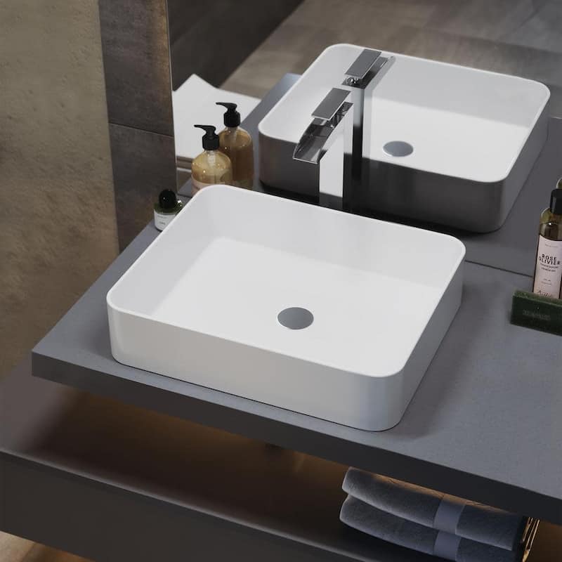 Swiss Madison Concorde 14-1/2" Square Ceramic Vessel Bathroom Sink