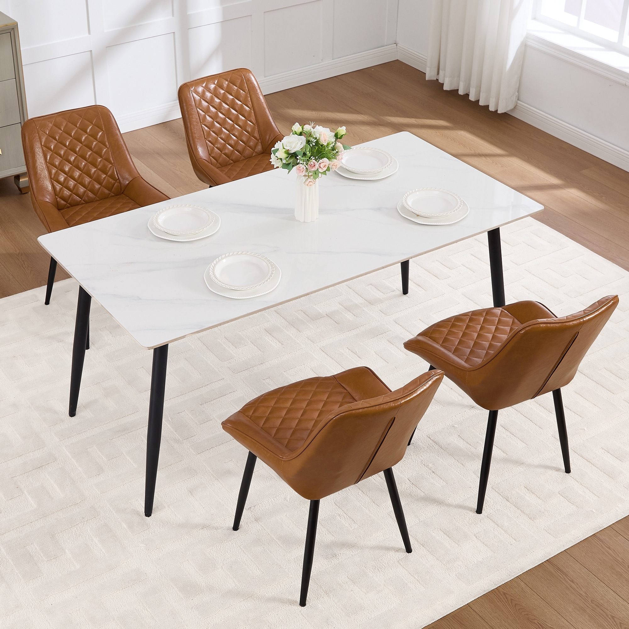 Dining Chairs Set of 4, Mid Century Modern Dining Room Chair - N/A